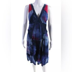 Etro Silk Dress Milano Sleeveless Sundress Made in Italy sz 48 It